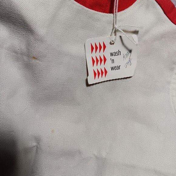 4T Vintage 1960's Girls Shirt Sleeveless Mod Red/White JEANIE Top NEW NWD TAGS D - Picture 4 of 9
